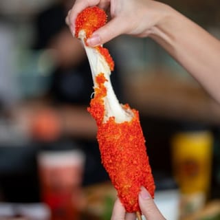 Hot Cheetos Mozzarella Corn Dog